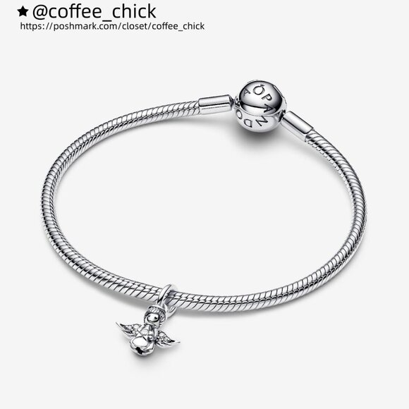 Pandora Sparkling Angel Dangle Charm - Picture 3 of 6